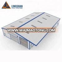 Clear Span Prefab Steel Structure Factory Shed / Workshop / Hangar / Warehouse Building with Low Price